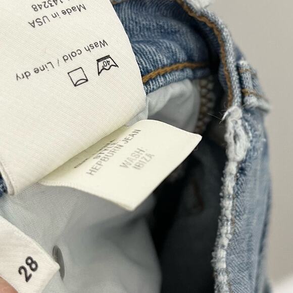 Reformation Women's Hepburn Jean Size 28 Ibiza Wash High Rise Skinny Distressed - Picture 7 of 10